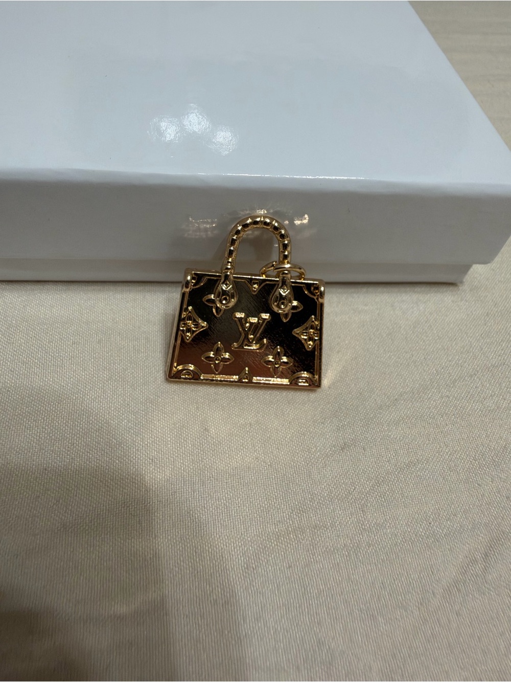 Upcycled LV pendant